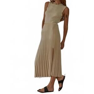 NEW BY TOGETHER ribbed knit sweater midi skirt in beige